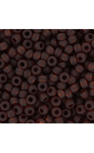 Miyuki rocailles Perlen 8/0 - Matted dark topaz 8-134F